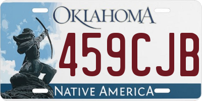 OK license plate 459CJB