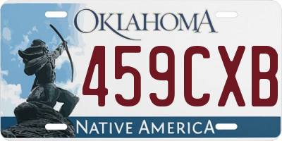 OK license plate 459CXB