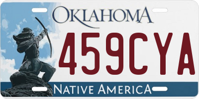 OK license plate 459CYA