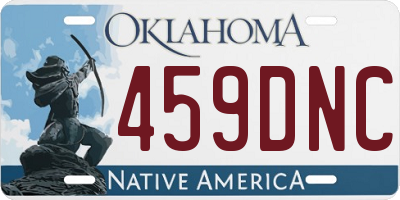 OK license plate 459DNC