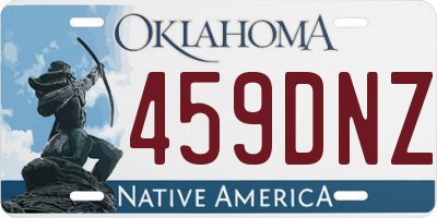 OK license plate 459DNZ