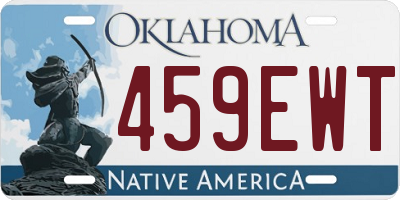 OK license plate 459EWT