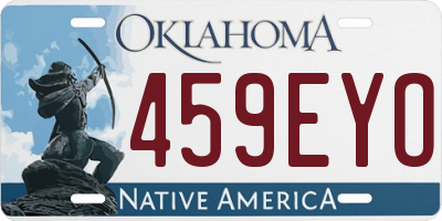 OK license plate 459EYO
