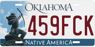 OK license plate 459FCK