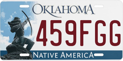 OK license plate 459FGG