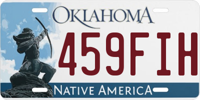 OK license plate 459FIH