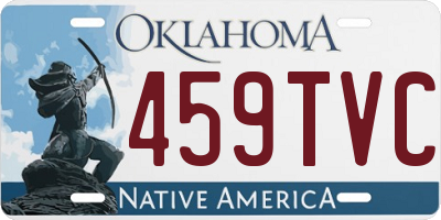 OK license plate 459TVC