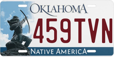 OK license plate 459TVN