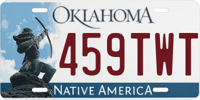 OK license plate 459TWT