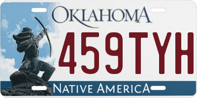 OK license plate 459TYH
