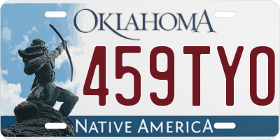 OK license plate 459TYO
