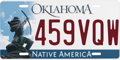 OK license plate 459VQW