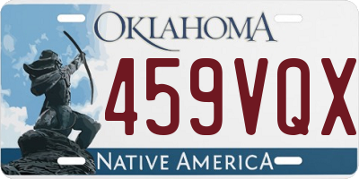 OK license plate 459VQX
