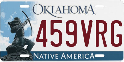 OK license plate 459VRG
