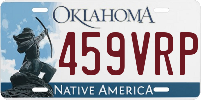 OK license plate 459VRP