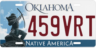 OK license plate 459VRT