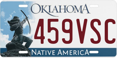 OK license plate 459VSC