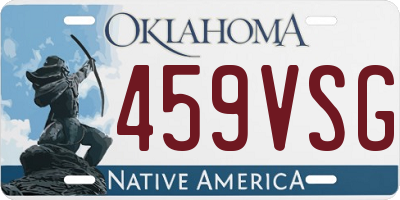 OK license plate 459VSG