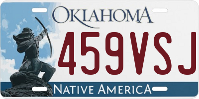 OK license plate 459VSJ