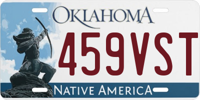 OK license plate 459VST