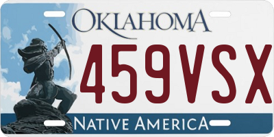 OK license plate 459VSX