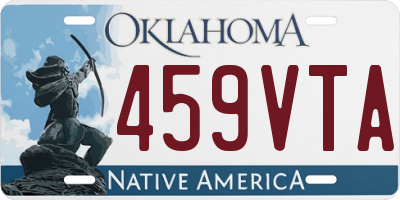 OK license plate 459VTA