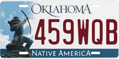 OK license plate 459WQB