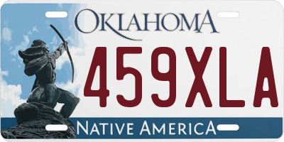 OK license plate 459XLA