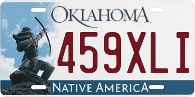 OK license plate 459XLI