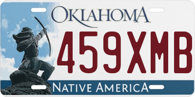 OK license plate 459XMB
