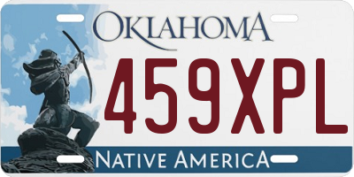 OK license plate 459XPL
