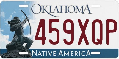 OK license plate 459XQP