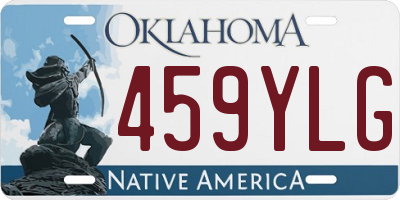 OK license plate 459YLG
