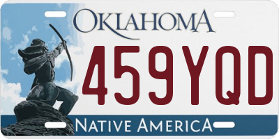 OK license plate 459YQD