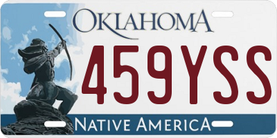 OK license plate 459YSS