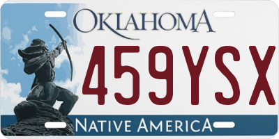 OK license plate 459YSX
