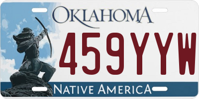 OK license plate 459YYW