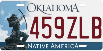 OK license plate 459ZLB