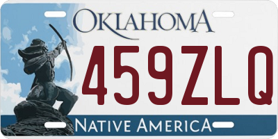 OK license plate 459ZLQ