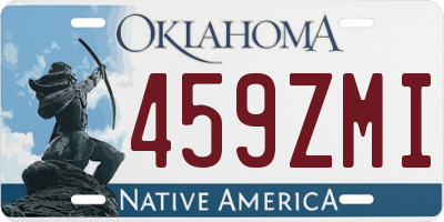 OK license plate 459ZMI