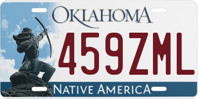 OK license plate 459ZML