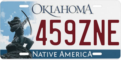 OK license plate 459ZNE
