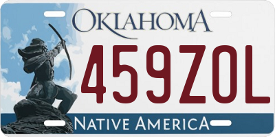 OK license plate 459ZOL