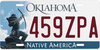 OK license plate 459ZPA