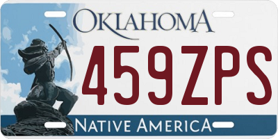 OK license plate 459ZPS