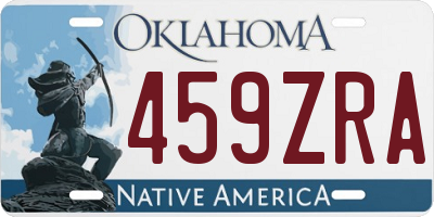 OK license plate 459ZRA