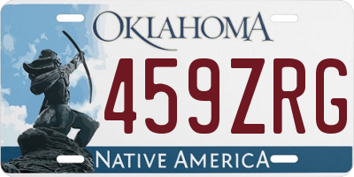 OK license plate 459ZRG