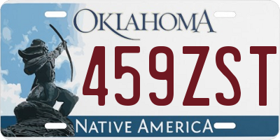 OK license plate 459ZST