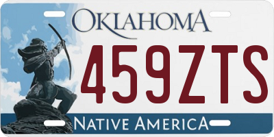 OK license plate 459ZTS