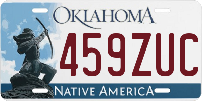 OK license plate 459ZUC